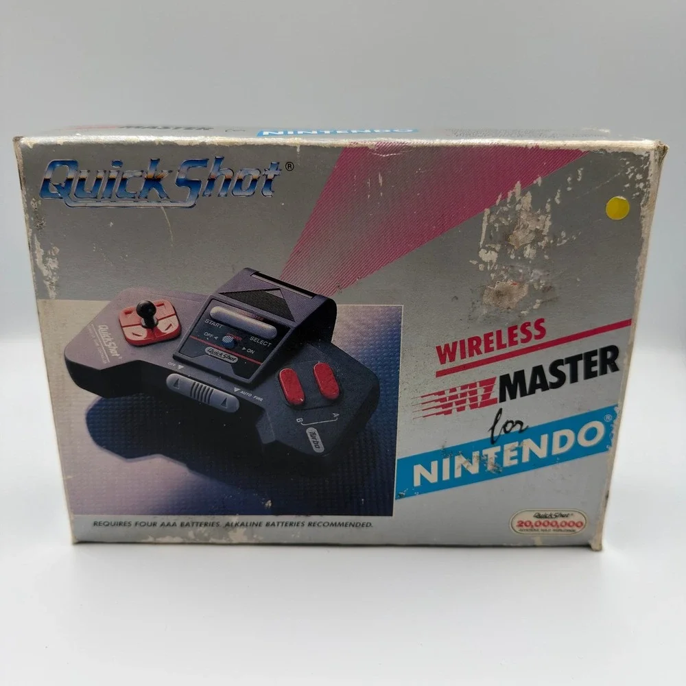 QuickShot NES Controller Wizmaster Wireless Nintendo Infrared Receiver CIB